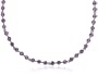 Sterling Silver 3mm Amethyst Necklace, 18"