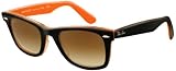 31bLkRYyZTL. SL160  Ray Ban Wayfarer Sunglasses – Black Orange / Brown Fade