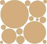 Light Brown Polka Dot Peel & Stick Wall Sticker Nursery