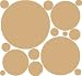 Baby : Light Brown Polka Dot Peel & Stick Wall Sticker Nursery