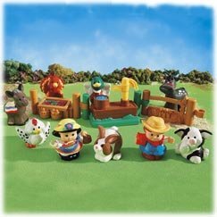 Childrens Toyshop  Toys : Fisher Price Little People Farm Animals Set