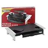 Buy : Fellowes Office Suites Large Monitor Riser, Black/Silver
