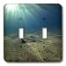 VWPics Underwater Reefs - Southern Stingray, Dasyatis americana, and sun rays, Fernando de Noronha, Pernambuco, Brazil - Light Switch Covers - double toggle switch