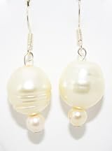 White Glass Pearl Earring