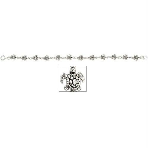 31bM2AUXAuL Sterling Silver Jewelry: Sea Turtles   Sterling Silver Bracelet