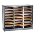 Safco Value Sorter Literature Organizer, 24 Compartments, 32.25 Inches Width x 25.75 Inches Height, Black (7111BL)