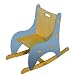 Roebuck Studio Trillium Rocker in Blue