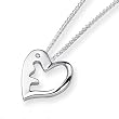 Diamond and Sterling Silver Pendant with 18" Chain