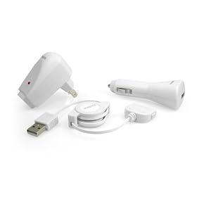 Universal Apple iPod USB Charger Kit - USB Retractable Hotsync Cable - USB Home Travel Charger -... by Apple ipod