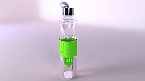 FRUIT INFUSED LEMON GLASS WATER BOTTLE ! BPA FREE AND LEAK PROOF. Used to Naturally Create Your Own Infused Water & Specialty Drinks. Dishwasher safe!
