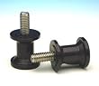 03-06 HONDA CBR600RR: WOODCRAFT ALUMINUM SWINGARM SPOOLS - 8MM (BLACK)
