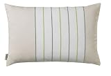 Tom Tailor 575106 Kissenbezug ohne F&uuml;llung T-Casual Stripes 40 x 60 cm, natur / gr&uuml;n
