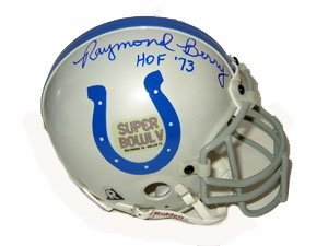 Raymond Berry Autographed/Hand Signed Baltimore Colts Authentic Chrome Mini Helmet
