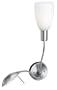 Twin Gooseneck White Glass Wall Light