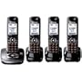 Panasonic KX-TG7534B DECT 6.0 PLUS Expandable Digital Cordless Phone and Answering System with 4 Handsets
