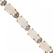 Opal & Diamond Link Bracelet - Made of 10K Yellow Gold Size = 7 inch