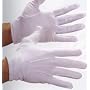White Stitched Cotton Gloves-Pair