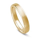 14k Gold Satin Finish Men's Wedding Ring, 4mm