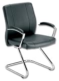 Adroit Loire Visitors Chair Back H480mm W520xD520xH500mm Leather Black
