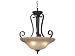 Kenroy Home 80302ORB Priory Three-Light Pendant with 18-Inch Glass Shade with 10-Foot Wire and 6-Foot Chain