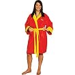 DC Comics Wonder Woman Fleece Robe Satin Emblem on Back and Chest
