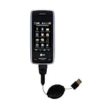 Retractable USB Cable for the Verizon Voyager with Power Hot Sync and Charge capabilities - Gomadic Brand w/ TipExchange Technology