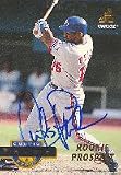 Curtis Pride, Montreal Expos, 1994 Pinnacle Autographed Card