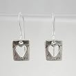 Cute Cut-Out Heart Earrings in Sterling Silver, #9229