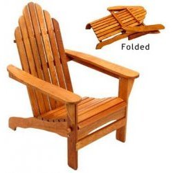 Folding Adirondack Chair (Cherry) (38H X 29W X 31D) by