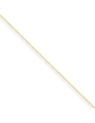 .42mm, 14 Karat Yellow Gold, Curb Chain - 16 inch