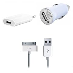 ORIGINAL xubix 3 in 1 Zubeh�r SET Mini Power Ladeger�t Ladekabel USB Netzteil + USB Datenkabel + KFZ Adapter f�r: iPhone 4S / 4GS / 4/ 4G / 3G / 3GS , iPod nano / touch/ classic