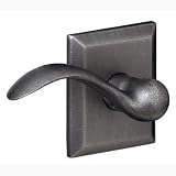 Baldwin 5462.432.PASS Beavertail Lever Passage with Squared Rose, Rustic Bronze