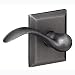 Tools & Hardware : Baldwin 5462.432.PASS Beavertail Lever Passage with Squared Rose, Rustic Bronze