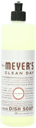 Mrs. Meyer's Clean Day Dish Soap, Lavender, 16-Ounce Bottles (Case of 6)