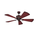 Westinghouse 72447 Oak Harbor 56-Inch Five-Blade Ceiling Fan, Rustic Bronze with Icing Cherry Blades