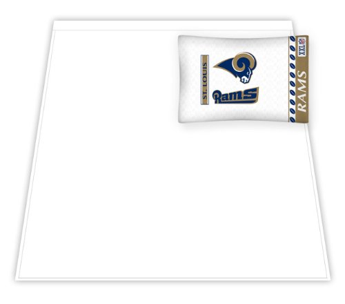 Best Quality Micro Fiber Sheet Set - St. Louis Rams NFL /Color White Size Twin