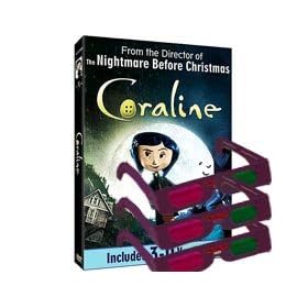 Coraline 3D GLASSES Only - for Blu-Ray and DVD