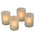 Flameless Tea Light Votives Set of 4 - White