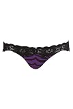 Black Purple Zebra Thong