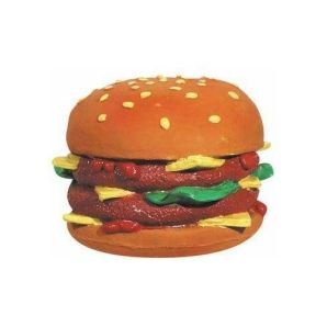 Pet Supply Imports Double Cheeseburger Latex 6in Dog Toy