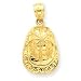 14k 3-D Firefighter Hat Pendant
