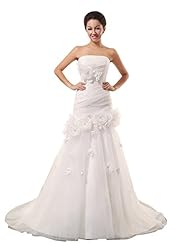 Strapless Mermaid Applique Beaded Polyester/Viscose Party Dress 