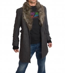 VSCT Lounge jacket with fur man Mantel
