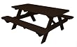 Recycled Earth-Friendly Park Lane Outdoor Patio Picnic Table - Chocolate Brown