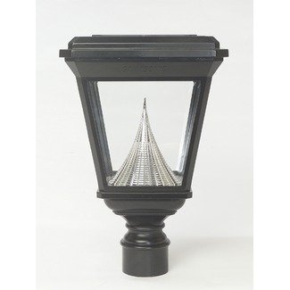 Gama Sonic GS-97F-A, Imperial Aluminum Solar Photocell Outdoor Post Lighting, 80 Watts LED, Black