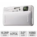 Sony Cyber-Shot DSC-TX10 16.2 MP Waterproof Digital Still Camera with Exmor R CMOS Sensor, 3D Sweep Panorama, and Full HD 1080/60i Video (Silver)