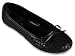 New Womens Sequins Ballerina Ballet Flats Shoes 3 Colors Available (7, Black 2001)