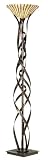 LAMPS PLUS Freeform Spiral Metal and Glass Torchiere Floor Lamp