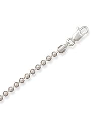 Sterling Silver 18 Inch 3mm Bead Chain Necklace