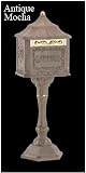 Amco Colonial Pedestal Locking Mailbox - Antique Mocha